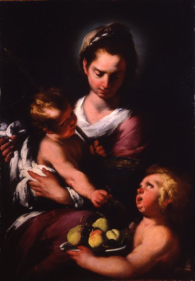 The Virgin and Child with the Infant Saint John by Bernardo Strozzi